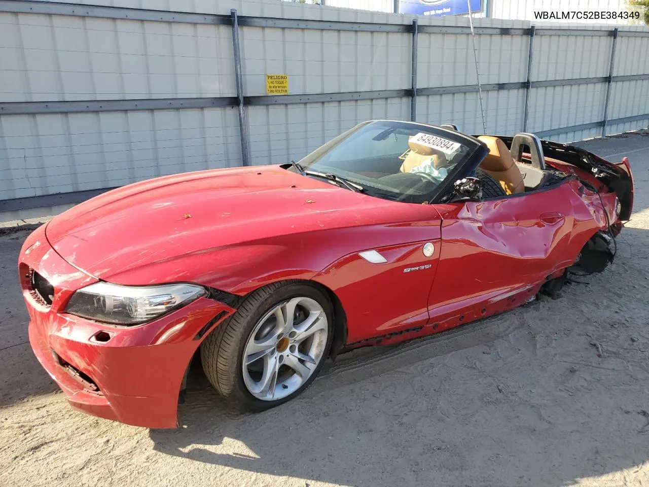 2011 BMW Z4 Sdrive35I VIN: WBALM7C52BE384349 Lot: 84930894