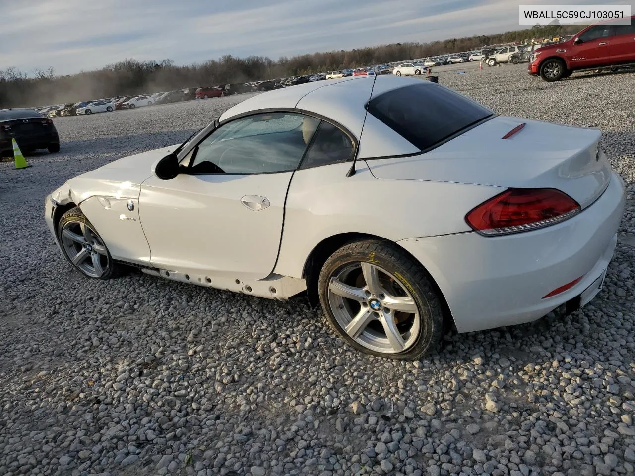2012 BMW Z4 Sdrive28I VIN: WBALL5C59CJ103051 Lot: 87015834