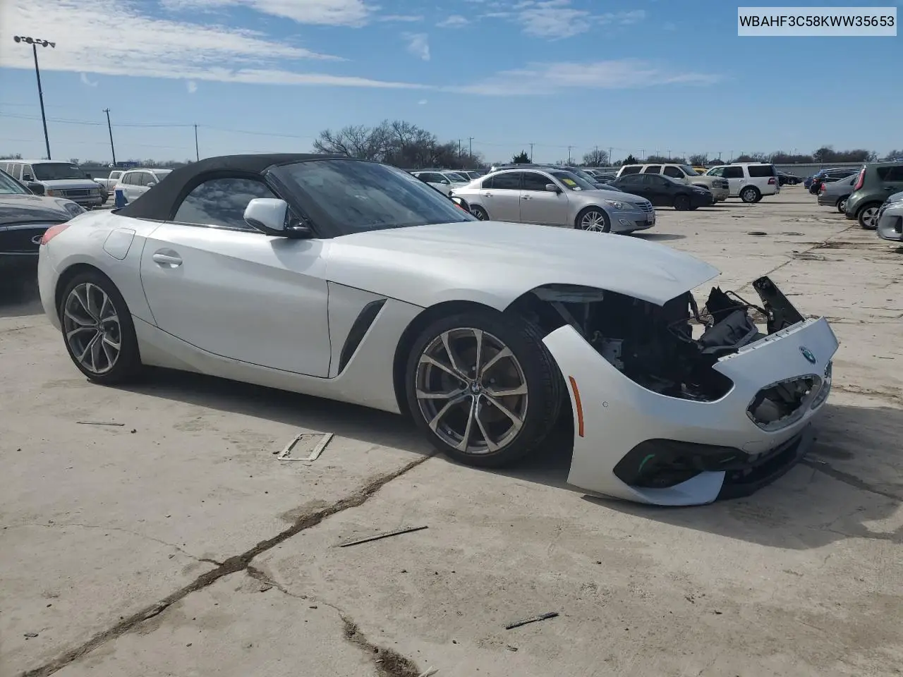 2019 BMW Z4 Sdrive30I VIN: WBAHF3C58KWW35653 Lot: 45536365