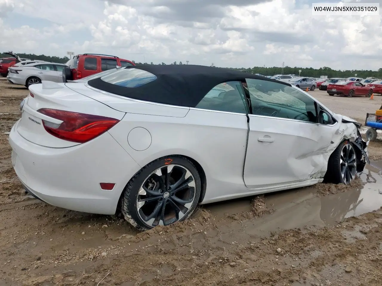 2019 Buick Cascada Sport Touring VIN: W04WJ3N5XKG351029 Lot: 64757535