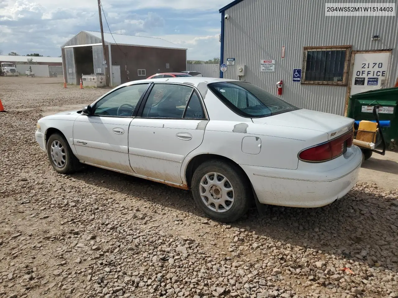 1998 Buick Century Custom VIN: 2G4WS52M1W1514403 Lot: 63492705