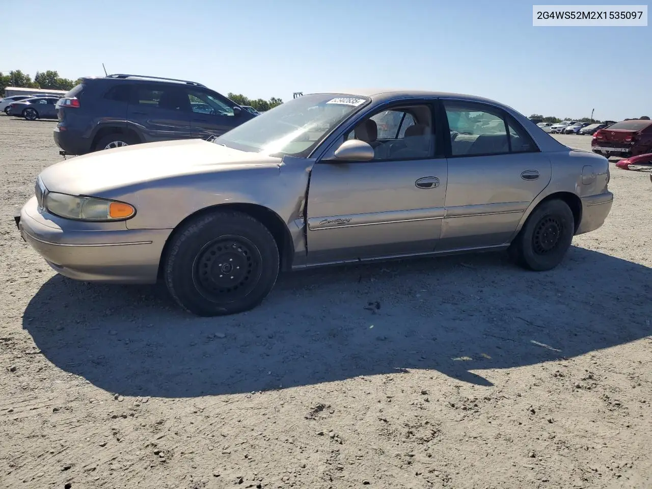 1999 Buick Century Custom VIN: 2G4WS52M2X1535097 Lot: 62902835