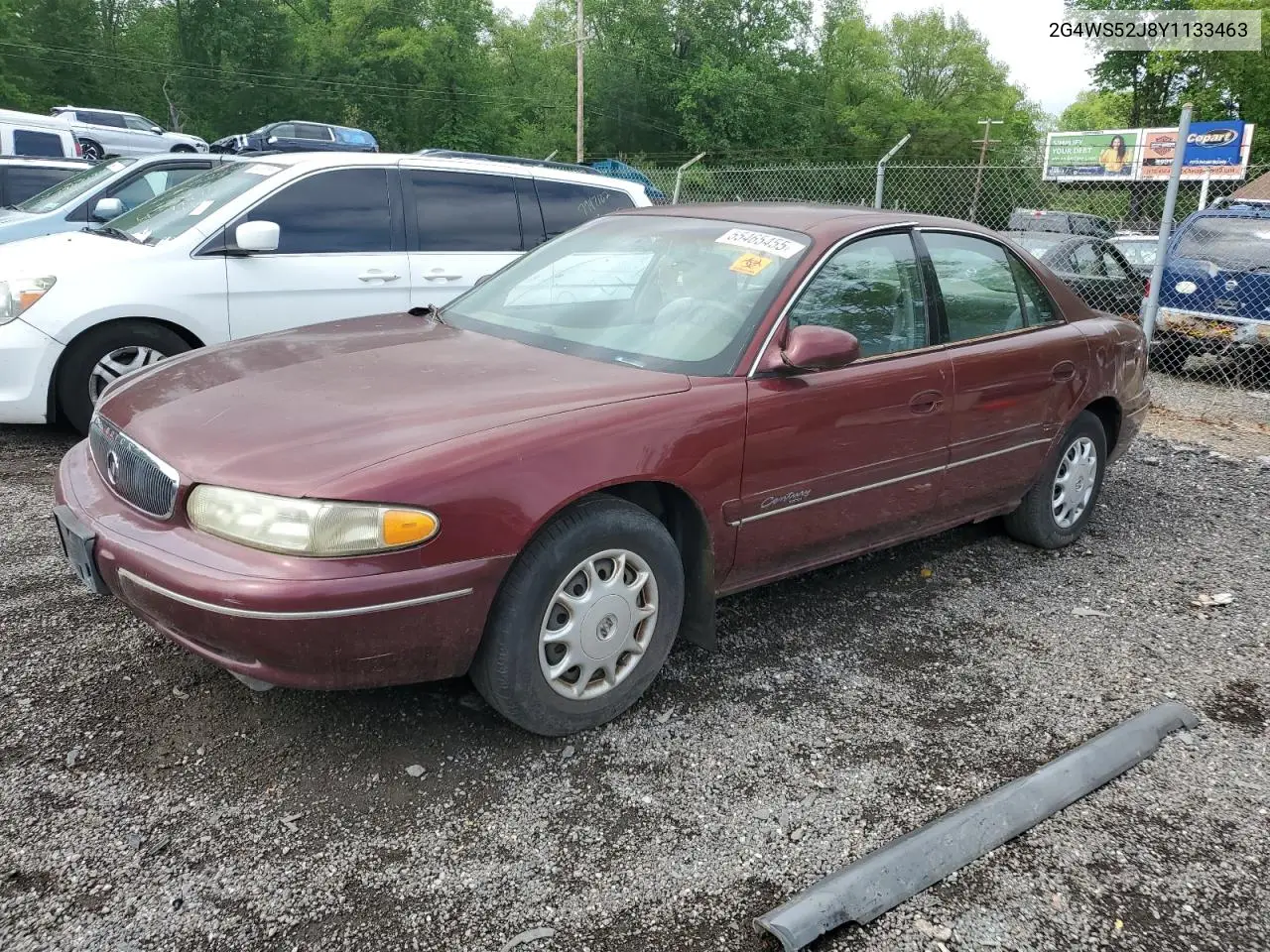 2000 Buick Century Custom VIN: 2G4WS52J8Y1133463 Lot: 55465455