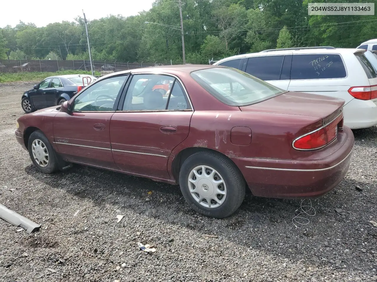 2000 Buick Century Custom VIN: 2G4WS52J8Y1133463 Lot: 55465455