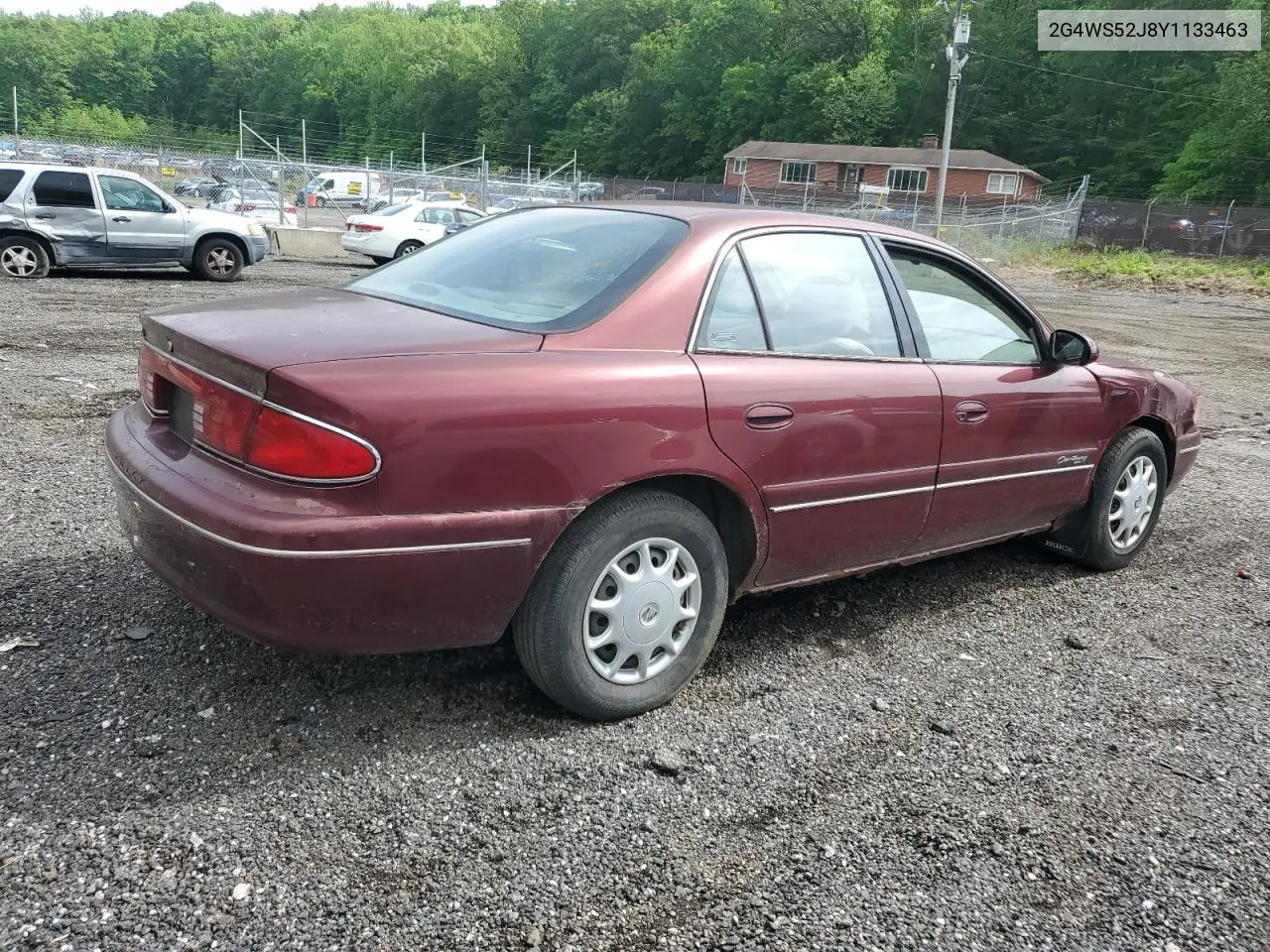 2000 Buick Century Custom VIN: 2G4WS52J8Y1133463 Lot: 55465455