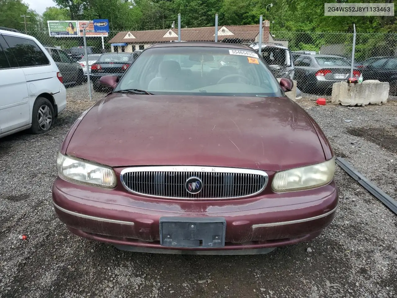 2000 Buick Century Custom VIN: 2G4WS52J8Y1133463 Lot: 55465455