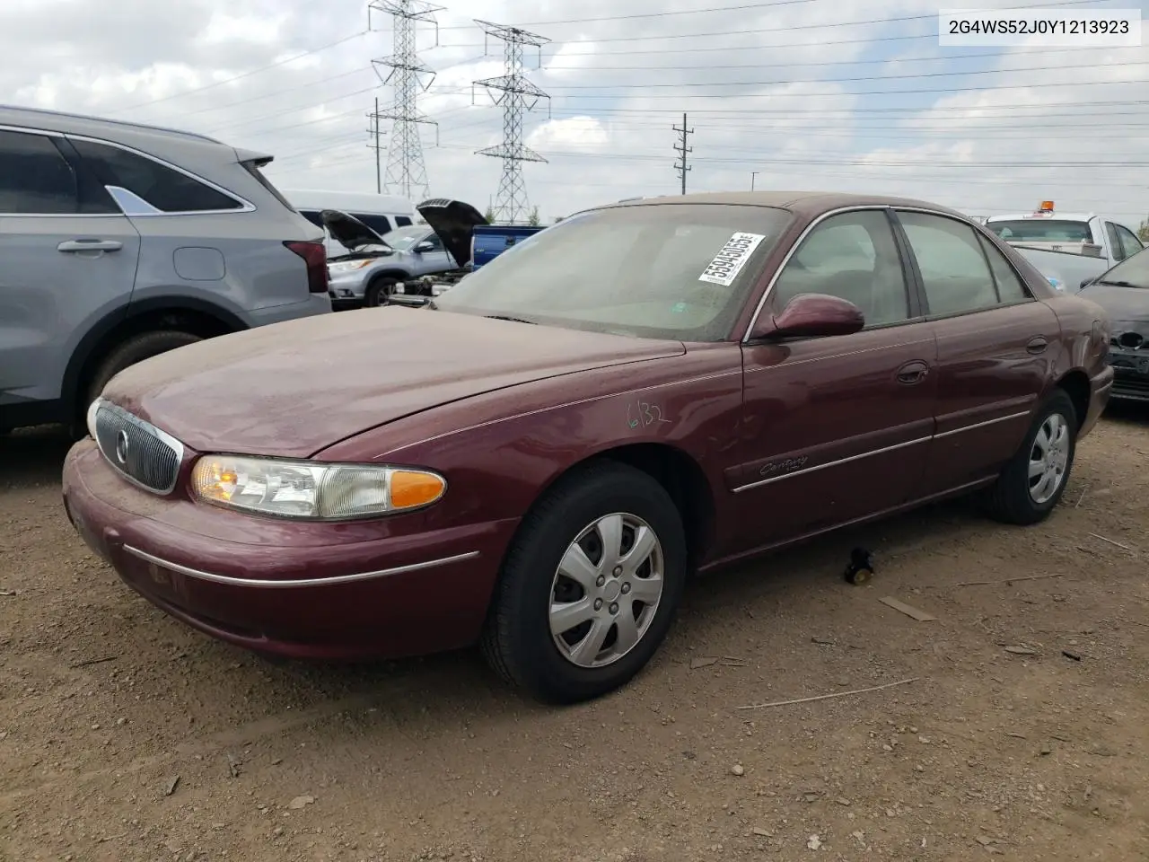 2000 Buick Century Custom VIN: 2G4WS52J0Y1213923 Lot: 55945055