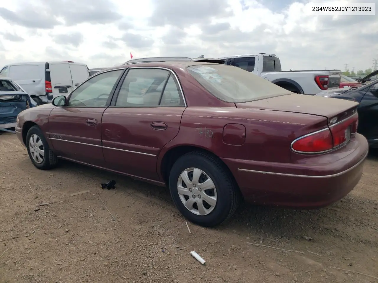 2000 Buick Century Custom VIN: 2G4WS52J0Y1213923 Lot: 55945055