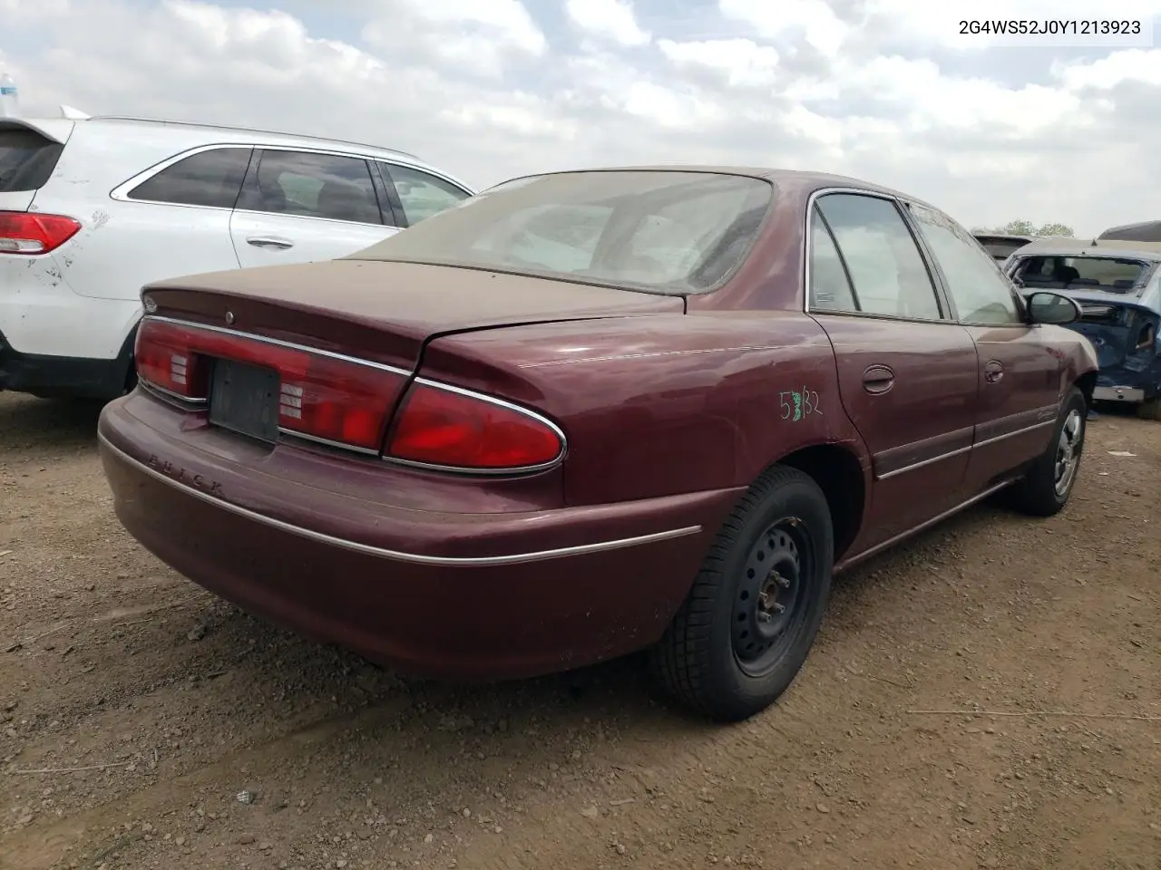 2000 Buick Century Custom VIN: 2G4WS52J0Y1213923 Lot: 55945055