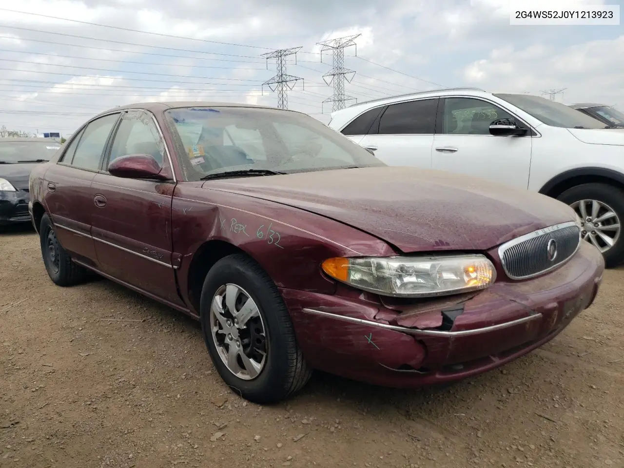 2000 Buick Century Custom VIN: 2G4WS52J0Y1213923 Lot: 55945055