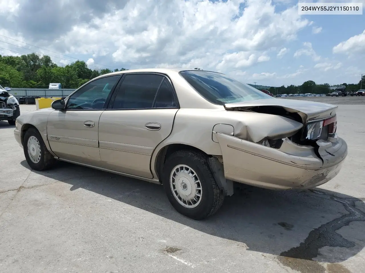 2000 Buick Century Limited VIN: 2G4WY55J2Y1150110 Lot: 56357235