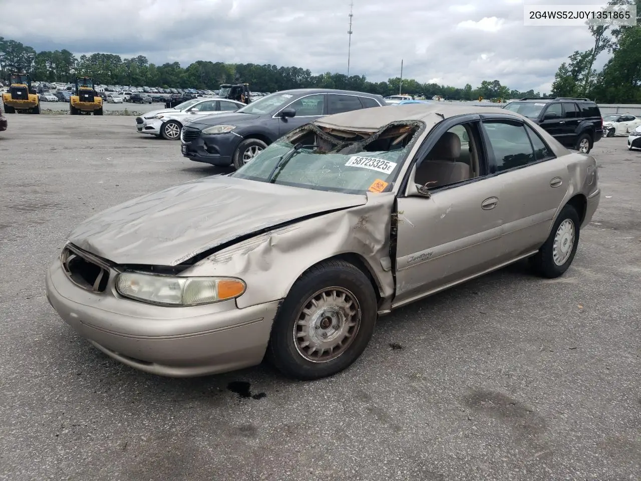 2000 Buick Century Custom VIN: 2G4WS52J0Y1351865 Lot: 58723325