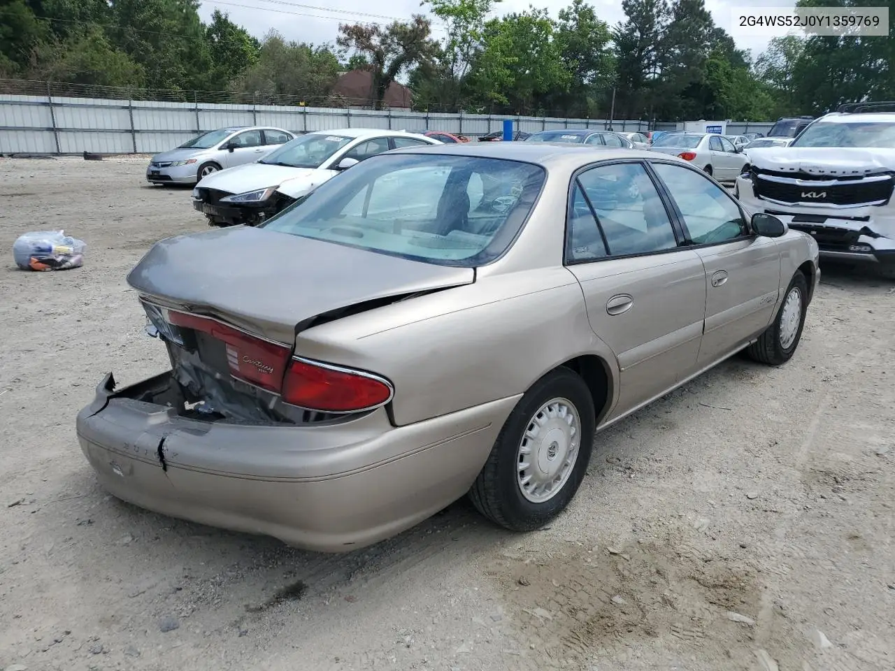 2000 Buick Century Custom VIN: 2G4WS52J0Y1359769 Lot: 60862305