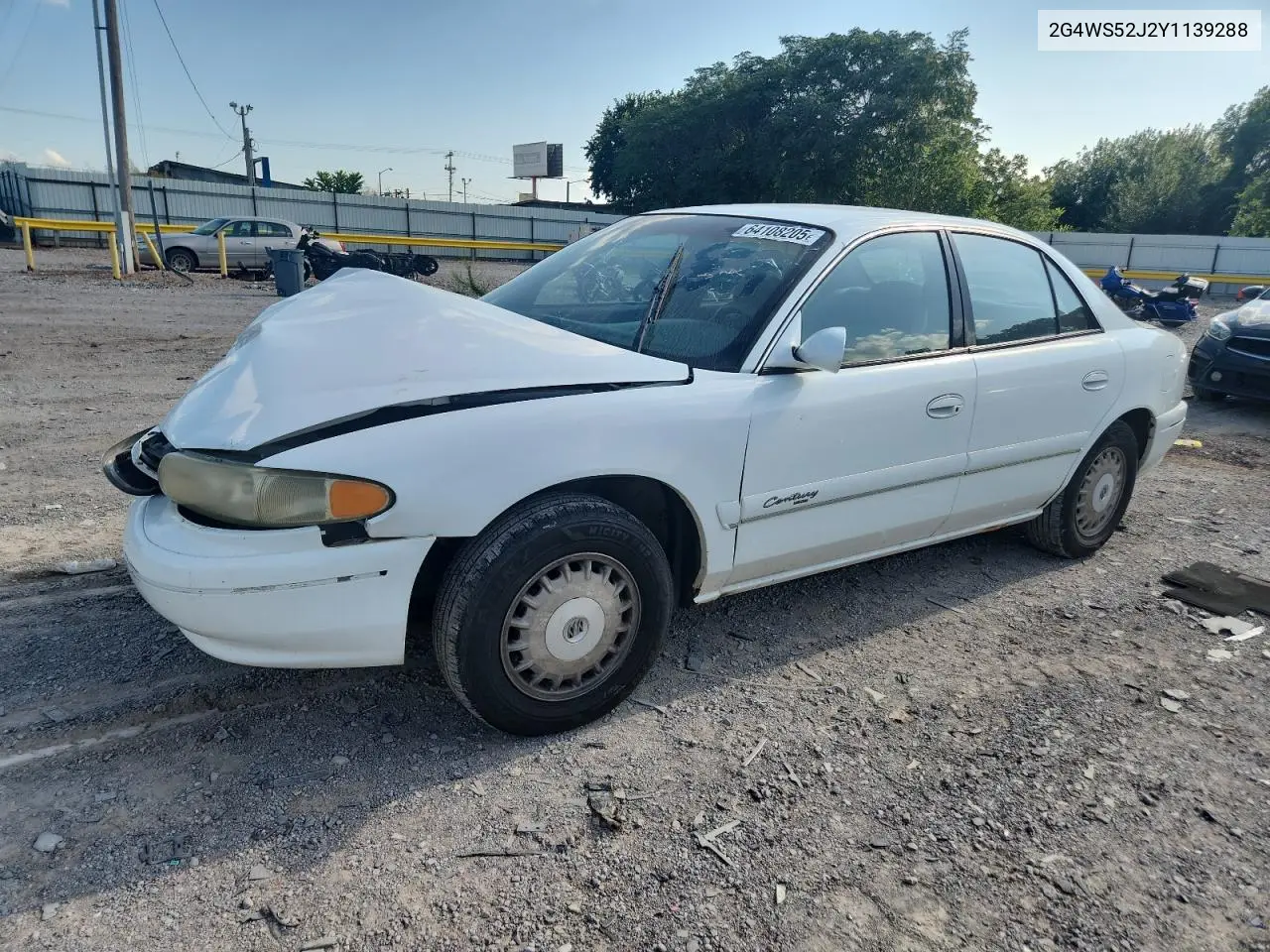 2000 Buick Century Custom VIN: 2G4WS52J2Y1139288 Lot: 64108205