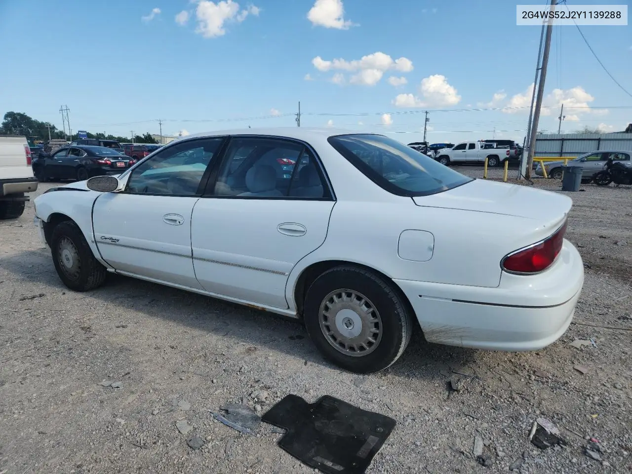 2000 Buick Century Custom VIN: 2G4WS52J2Y1139288 Lot: 64108205