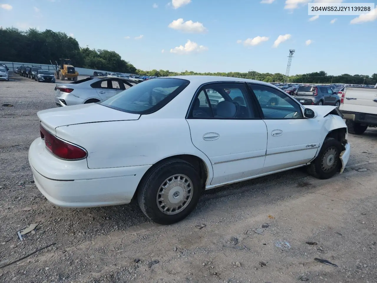 2000 Buick Century Custom VIN: 2G4WS52J2Y1139288 Lot: 64108205