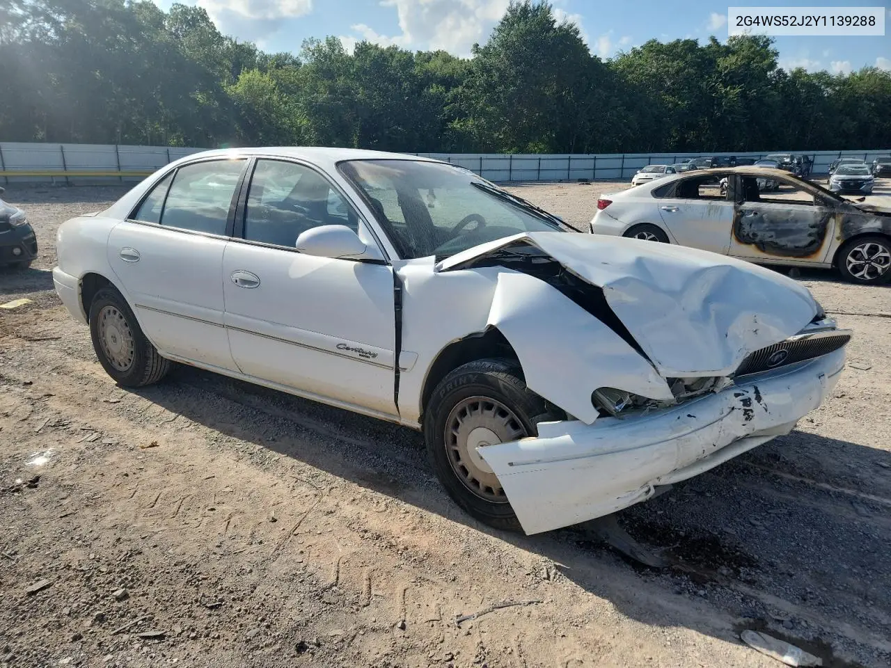 2000 Buick Century Custom VIN: 2G4WS52J2Y1139288 Lot: 64108205