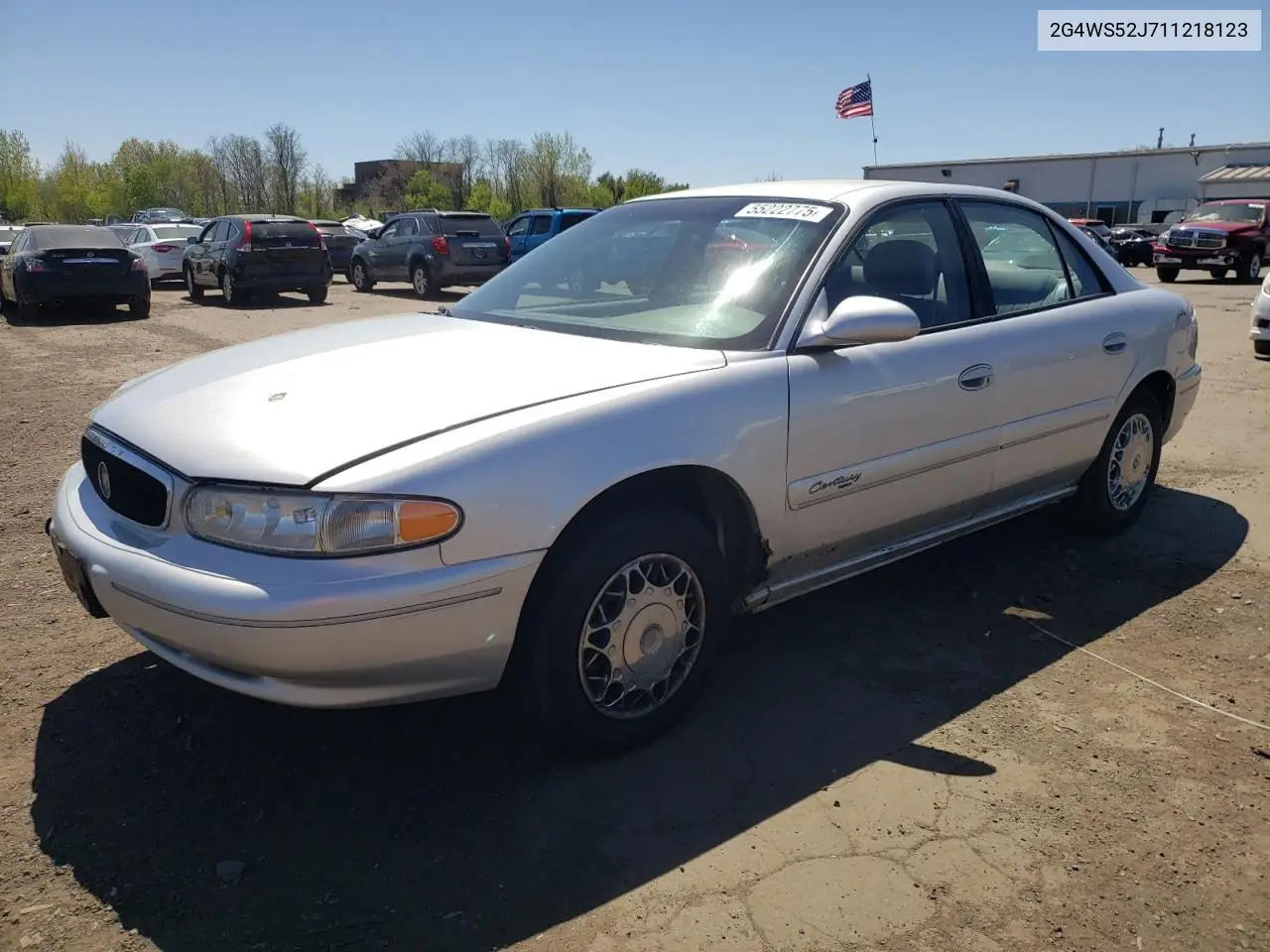 2001 Buick Century Custom VIN: 2G4WS52J711218123 Lot: 55222775