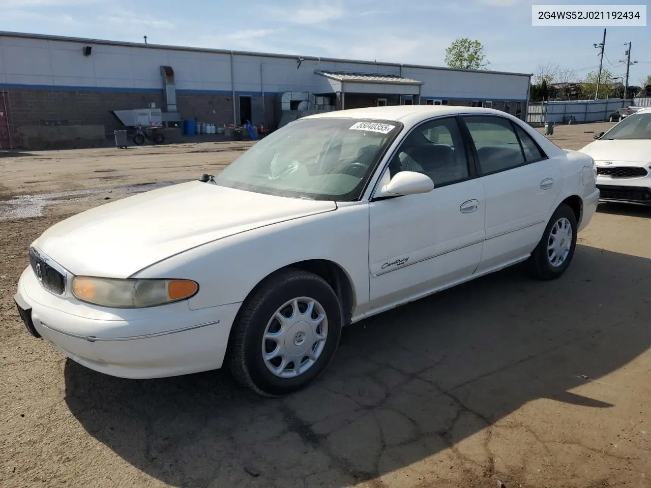 2002 Buick Century Custom VIN: 2G4WS52J021192434 Lot: 55040355