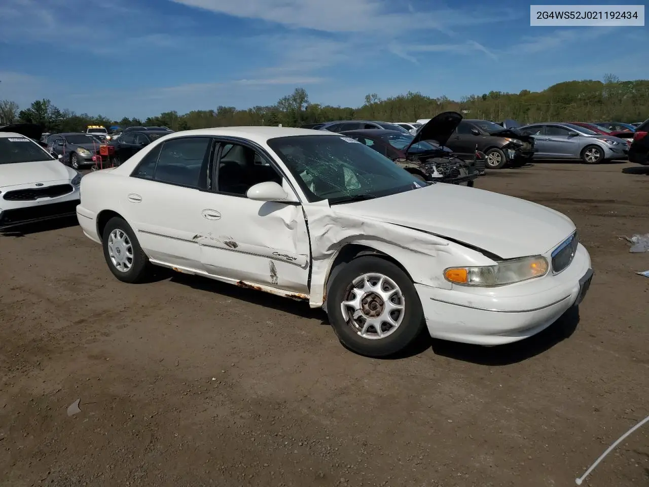 2002 Buick Century Custom VIN: 2G4WS52J021192434 Lot: 55040355