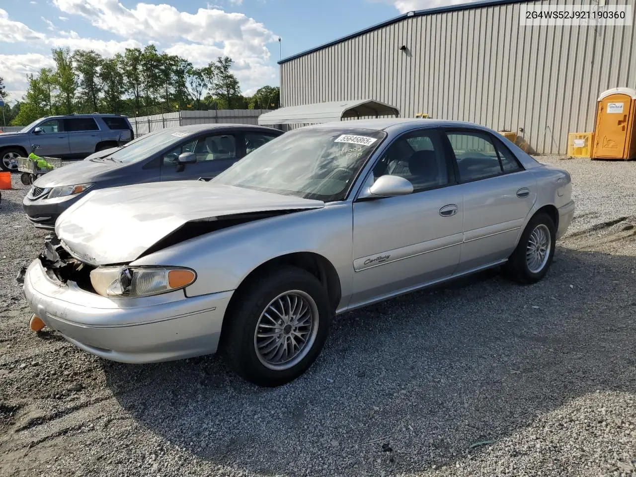 2002 Buick Century Custom VIN: 2G4WS52J921190360 Lot: 55645865