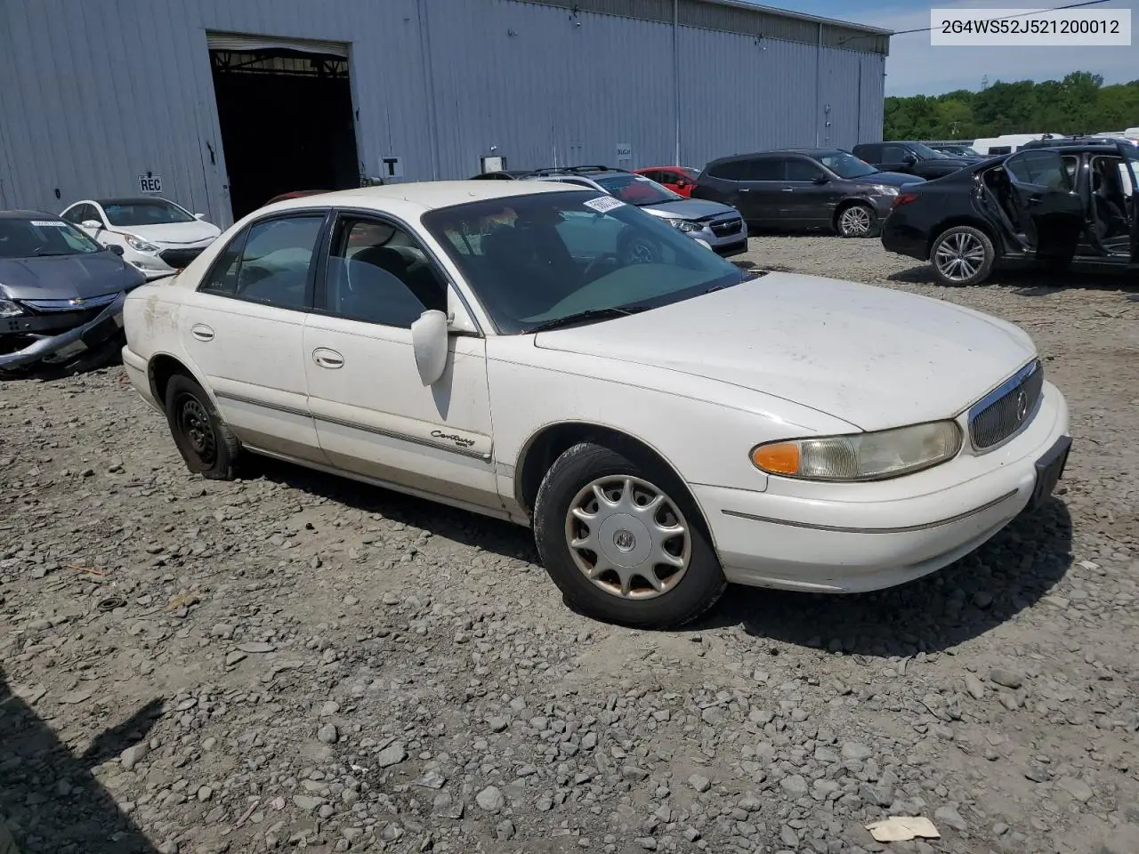 2002 Buick Century Custom VIN: 2G4WS52J521200012 Lot: 56801335