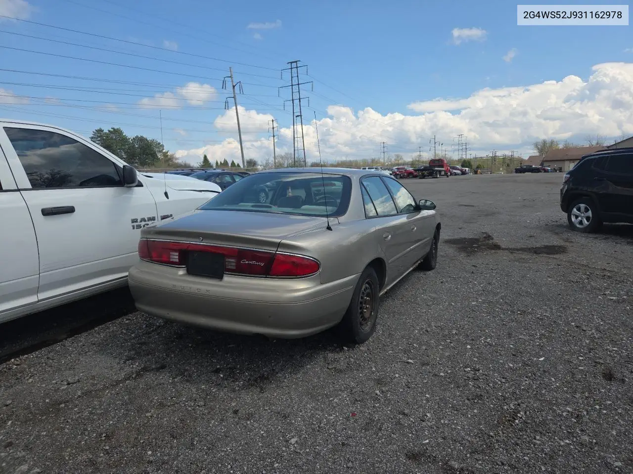 2003 Buick Century Custom VIN: 2G4WS52J931162978 Lot: 55828205