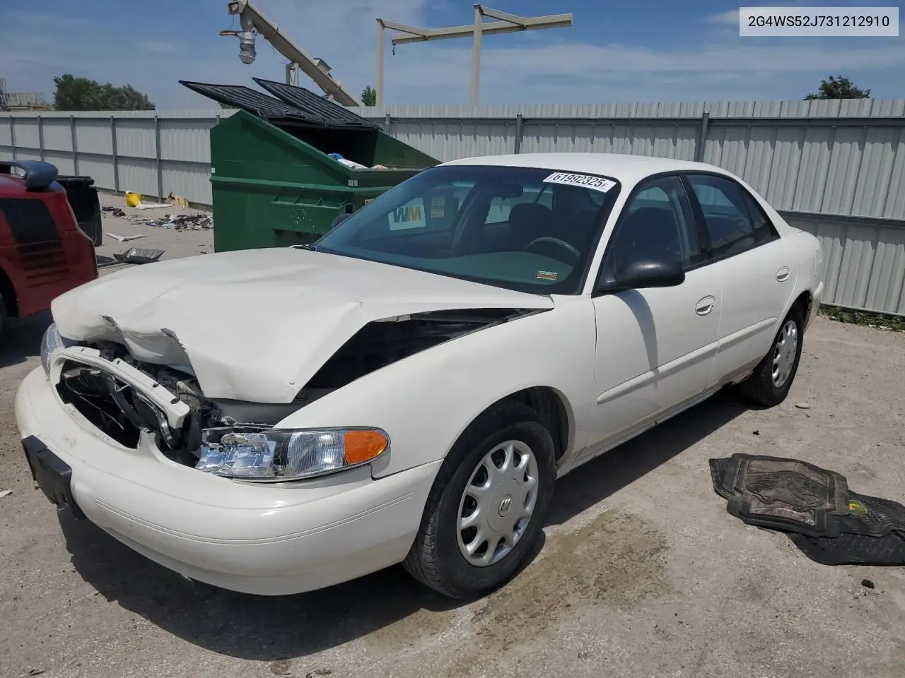 2003 Buick Century Custom VIN: 2G4WS52J731212910 Lot: 61992325