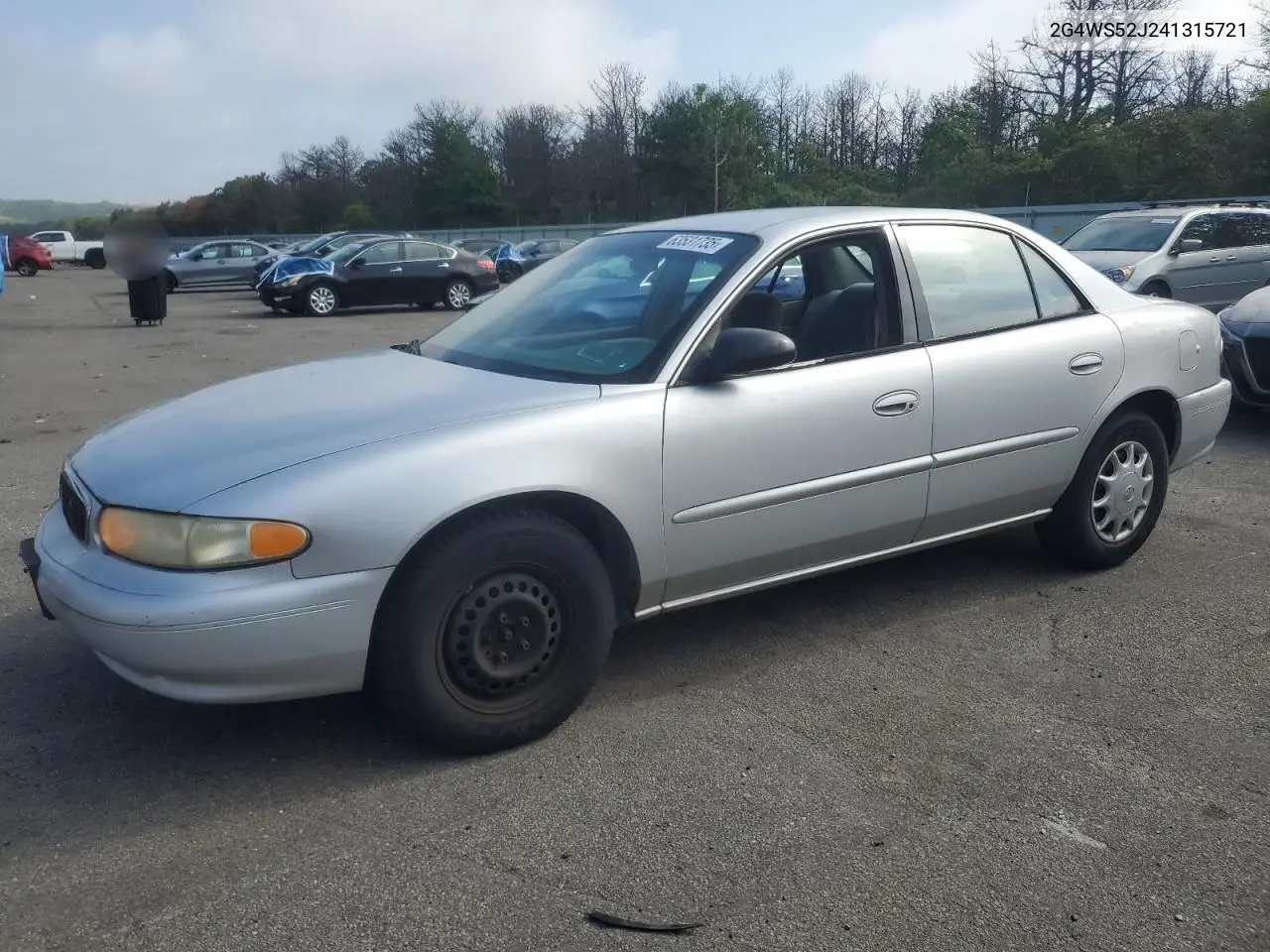 2004 Buick Century Custom VIN: 2G4WS52J241315721 Lot: 63531735