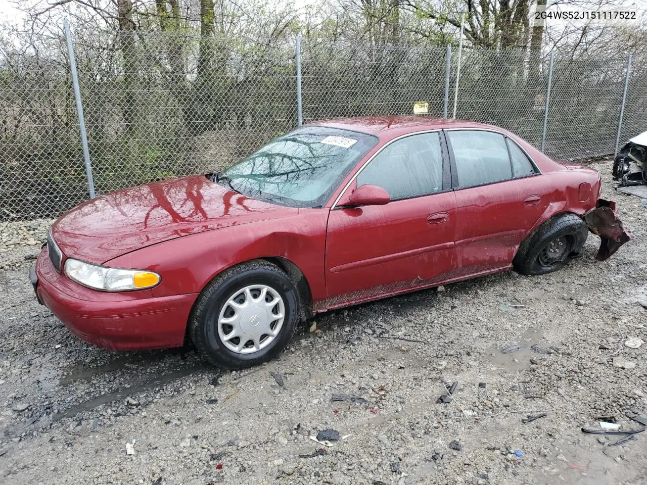 2005 Buick Century Custom VIN: 2G4WS52J151117522 Lot: 52047915