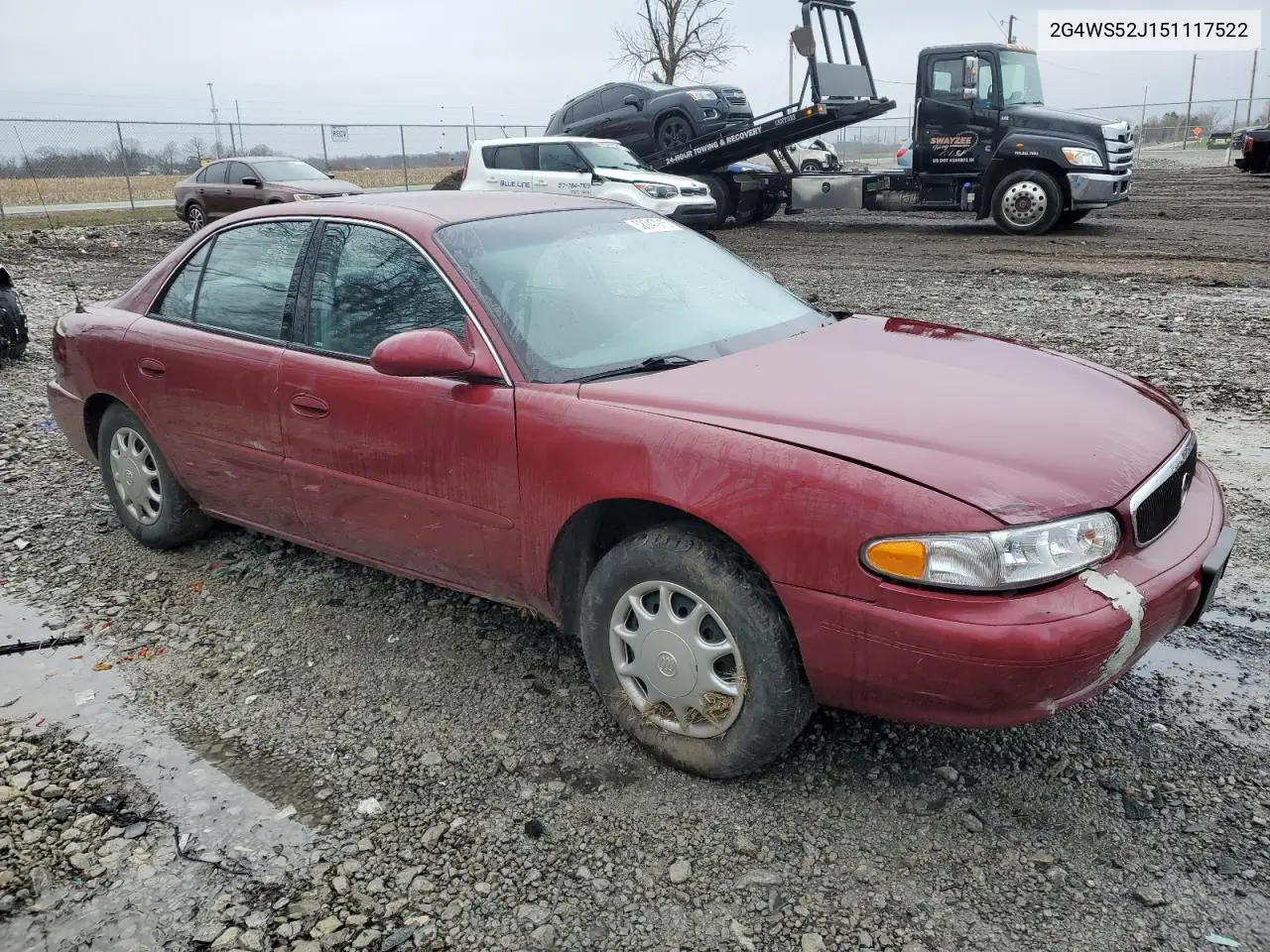 2005 Buick Century Custom VIN: 2G4WS52J151117522 Lot: 52047915