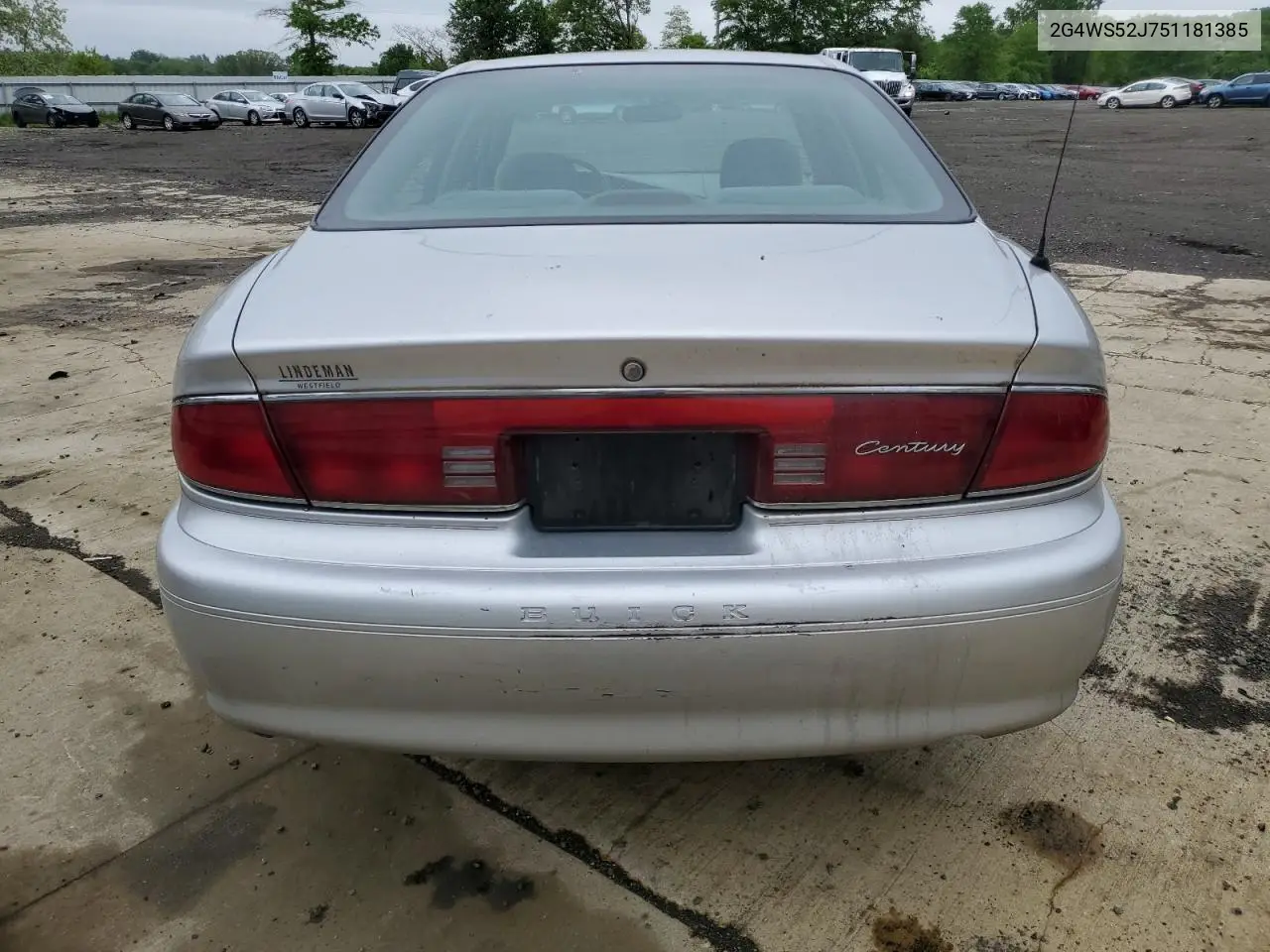 2005 Buick Century Custom VIN: 2G4WS52J751181385 Lot: 55843145