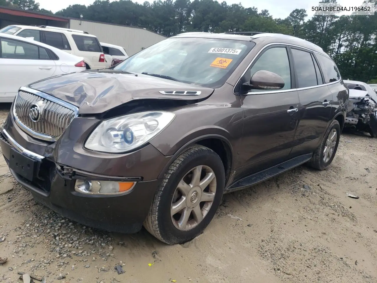 2010 Buick Enclave Cxl VIN: 5GALRBED4AJ196452 Lot: 63801375