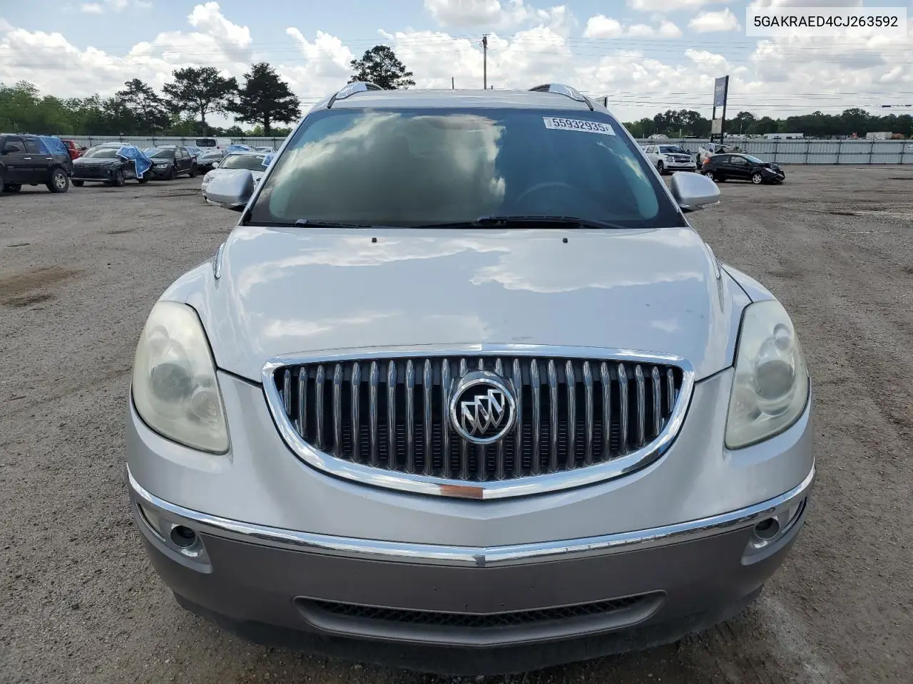 2012 Buick Enclave VIN: 5GAKRAED4CJ263592 Lot: 55932935