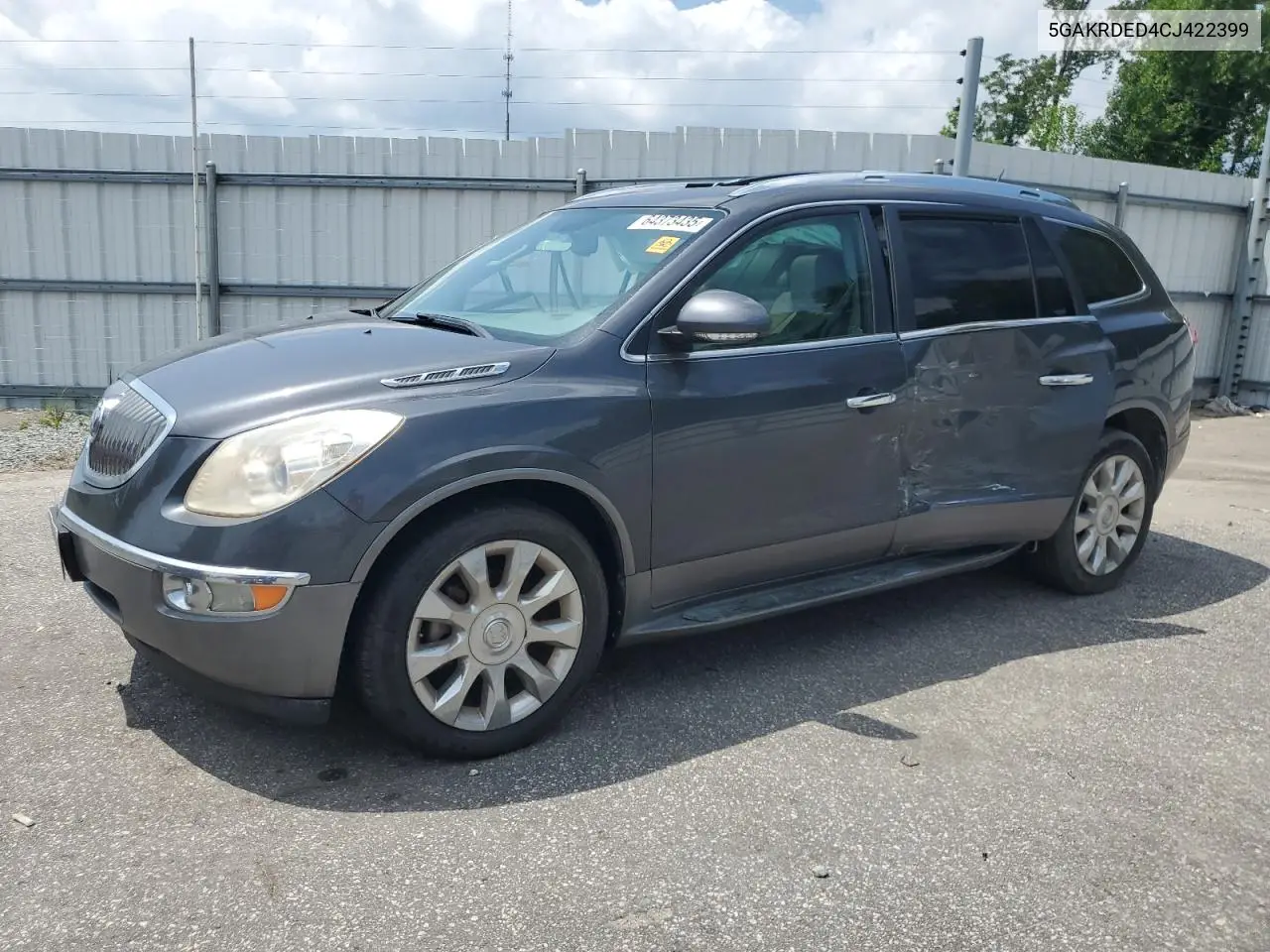 2012 Buick Enclave VIN: 5GAKRDED4CJ422399 Lot: 64373435