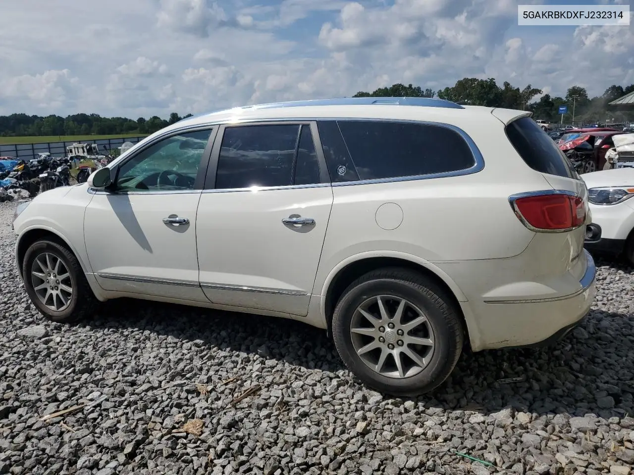 2015 Buick Enclave VIN: 5GAKRBKDXFJ232314 Lot: 62949175