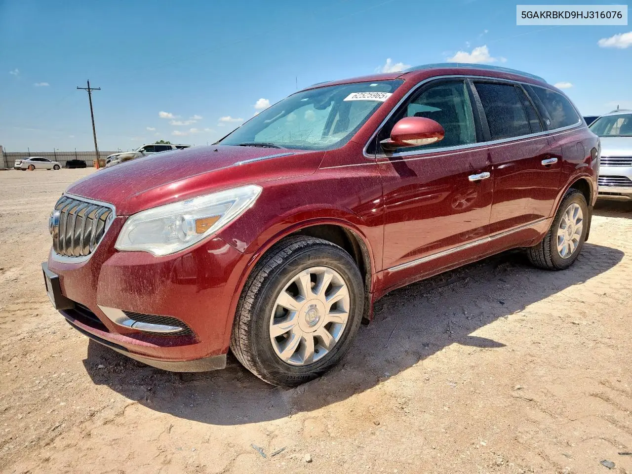 2017 Buick Enclave VIN: 5GAKRBKD9HJ316076 Lot: 62525965
