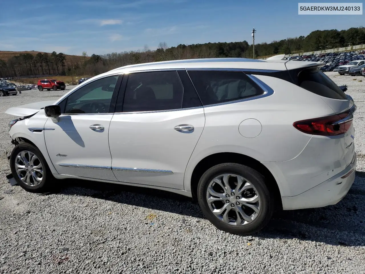 2021 Buick Enclave Avenir VIN: 5GAERDKW3MJ240133 Lot: 49554045