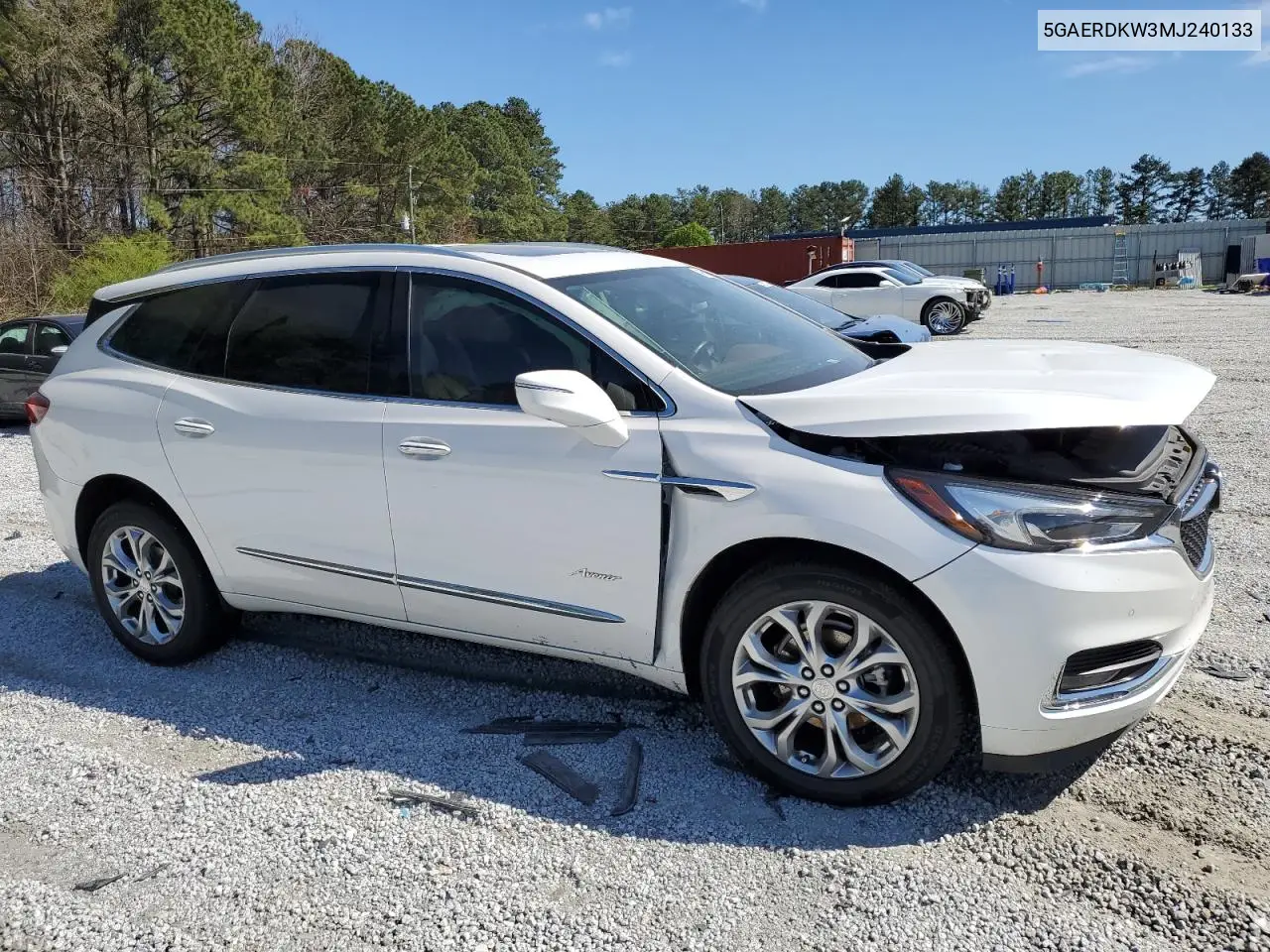 2021 Buick Enclave Avenir VIN: 5GAERDKW3MJ240133 Lot: 49554045