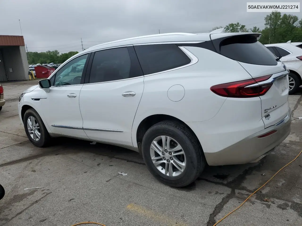 2021 Buick Enclave Essence VIN: 5GAEVAKW0MJ221274 Lot: 56758705