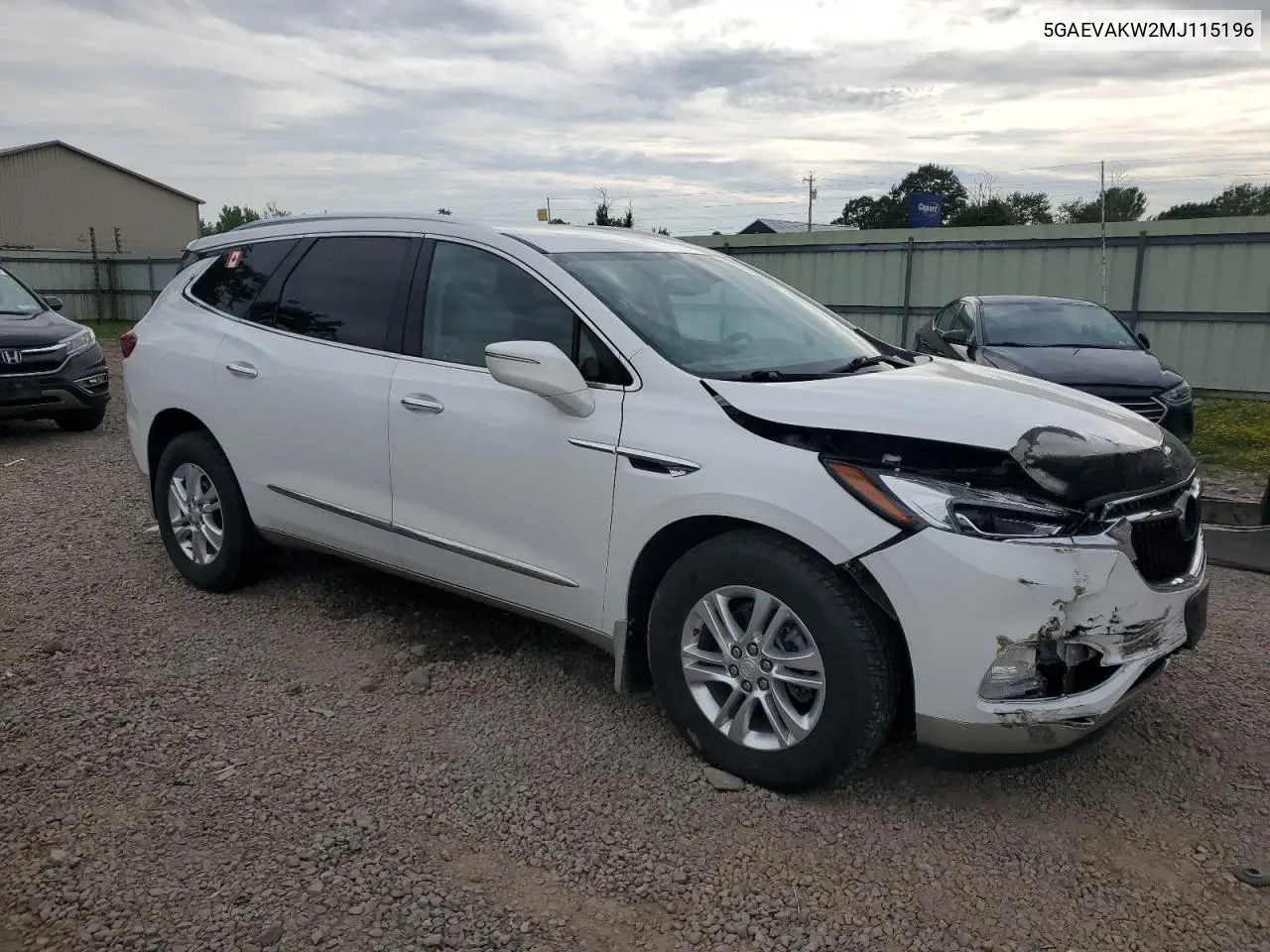 2021 Buick Enclave Essence VIN: 5GAEVAKW2MJ115196 Lot: 62494085