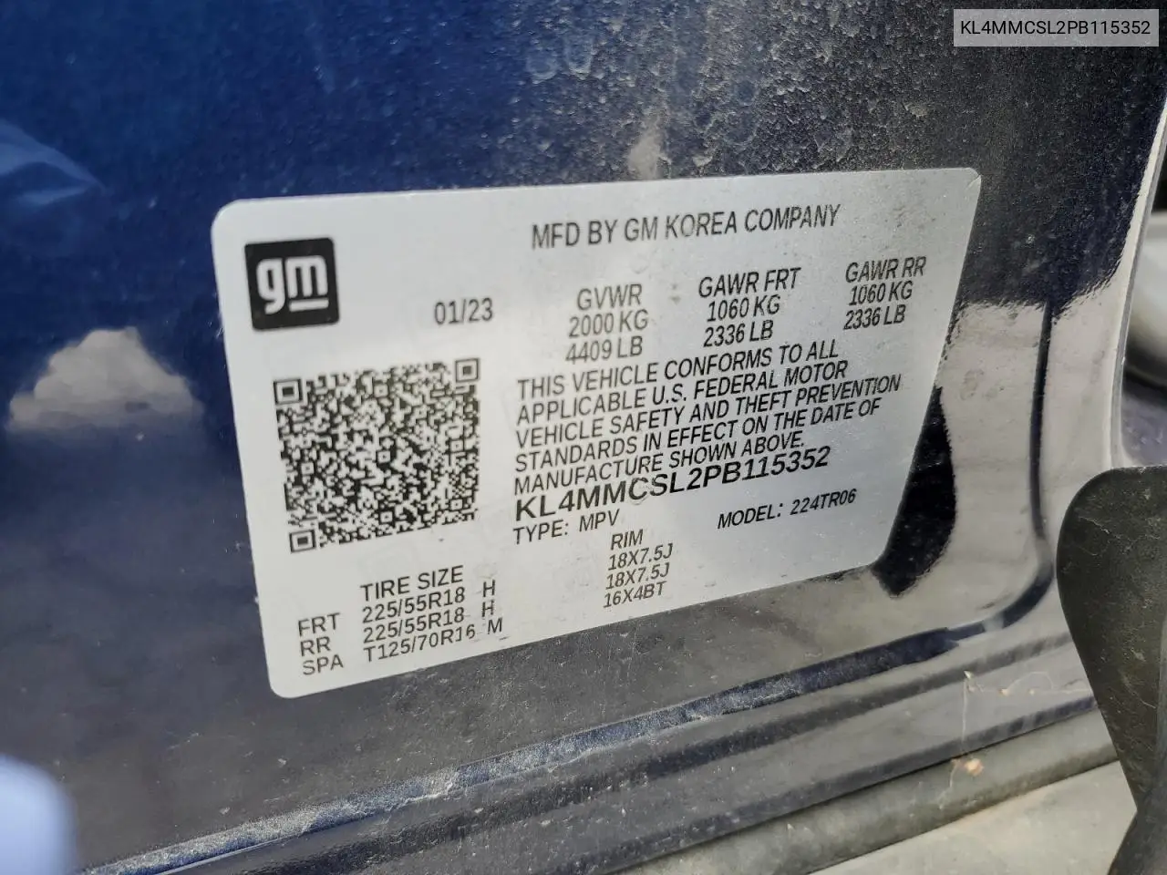 2023 Buick Encore Gx Preferred VIN: KL4MMCSL2PB115352 Lot: 60726145
