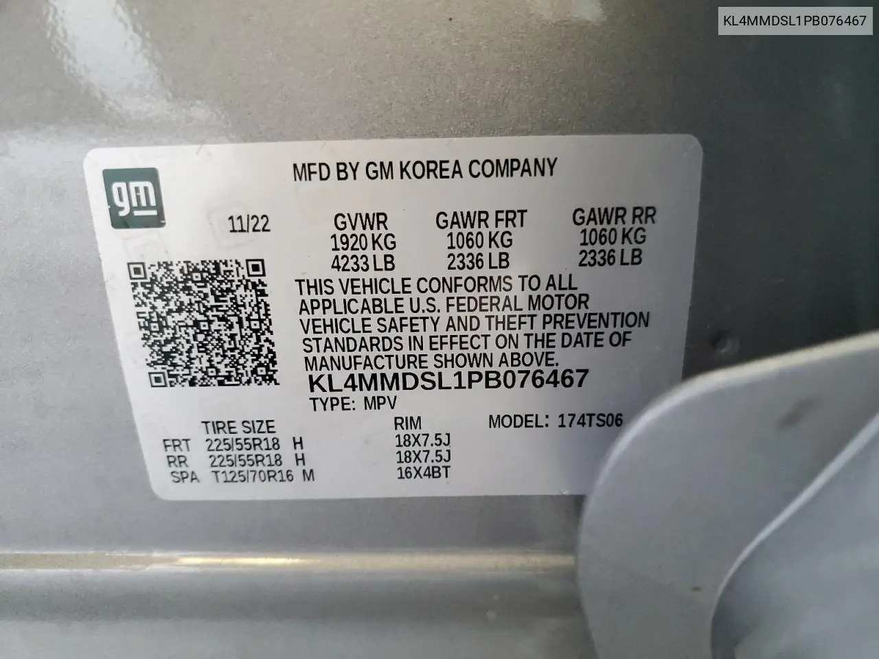 2023 Buick Encore Gx Select VIN: KL4MMDSL1PB076467 Lot: 65829665