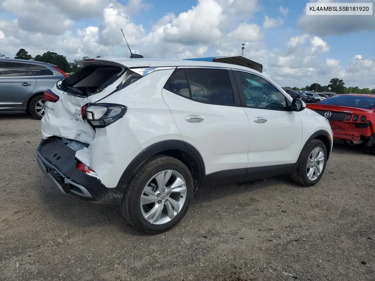 2025 Buick Encore Gx Preferred VIN: KL4AMBSL5SB181920 Lot: 65265295