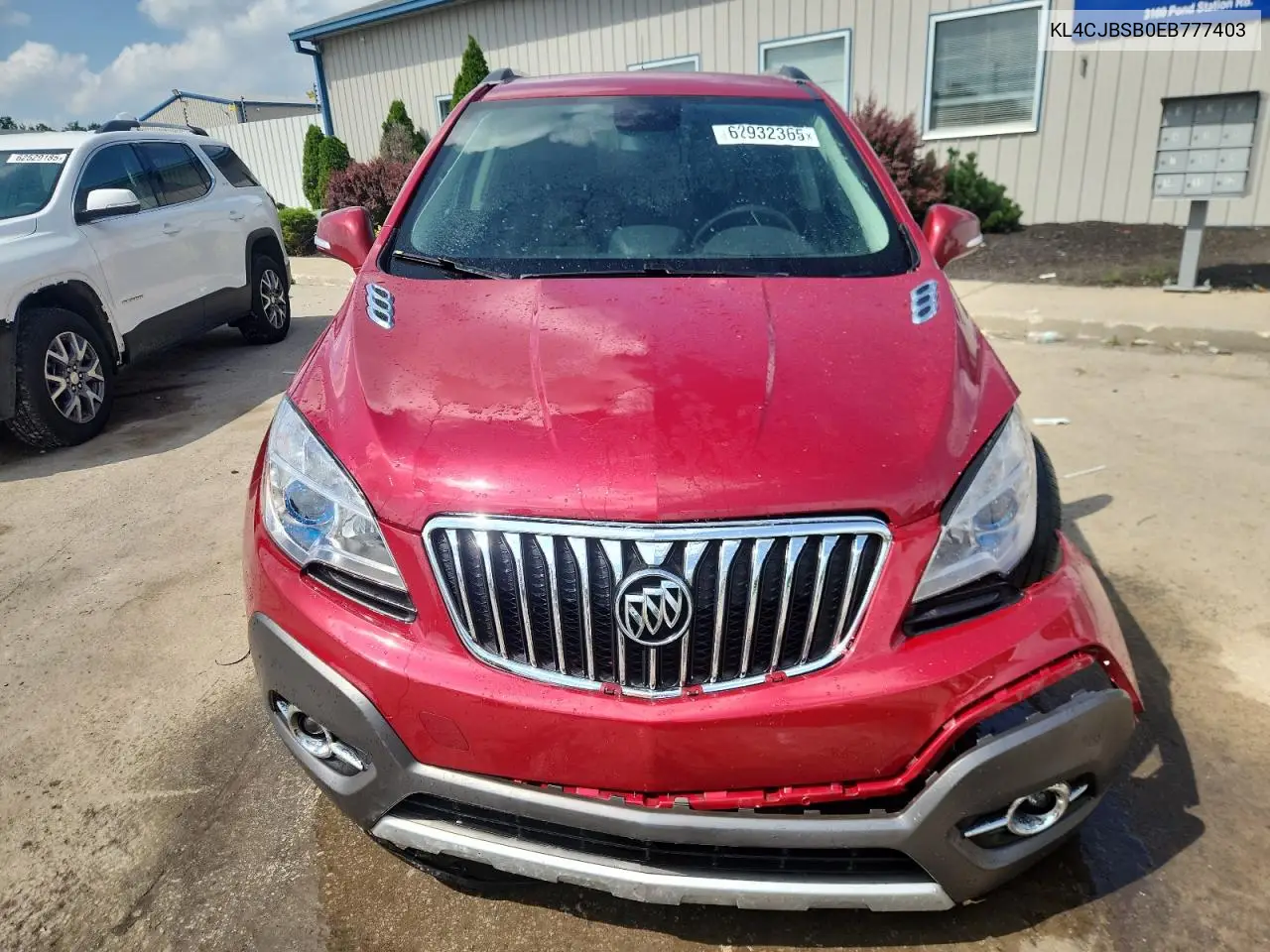 2014 Buick Encore Convenience VIN: KL4CJBSB0EB777403 Lot: 62932365