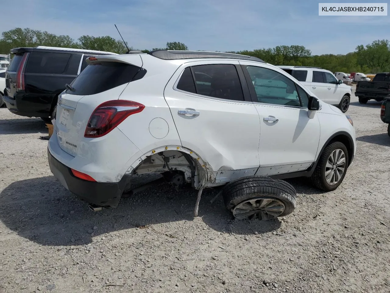 2017 Buick Encore Preferred VIN: KL4CJASBXHB240715 Lot: 51582174