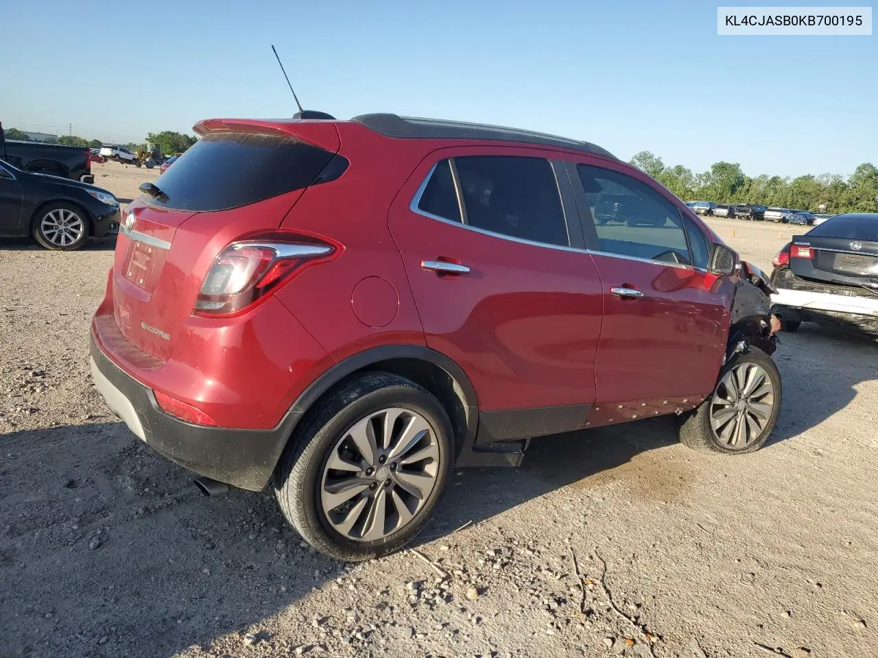 2019 Buick Encore Preferred VIN: KL4CJASB0KB700195 Lot: 50975935