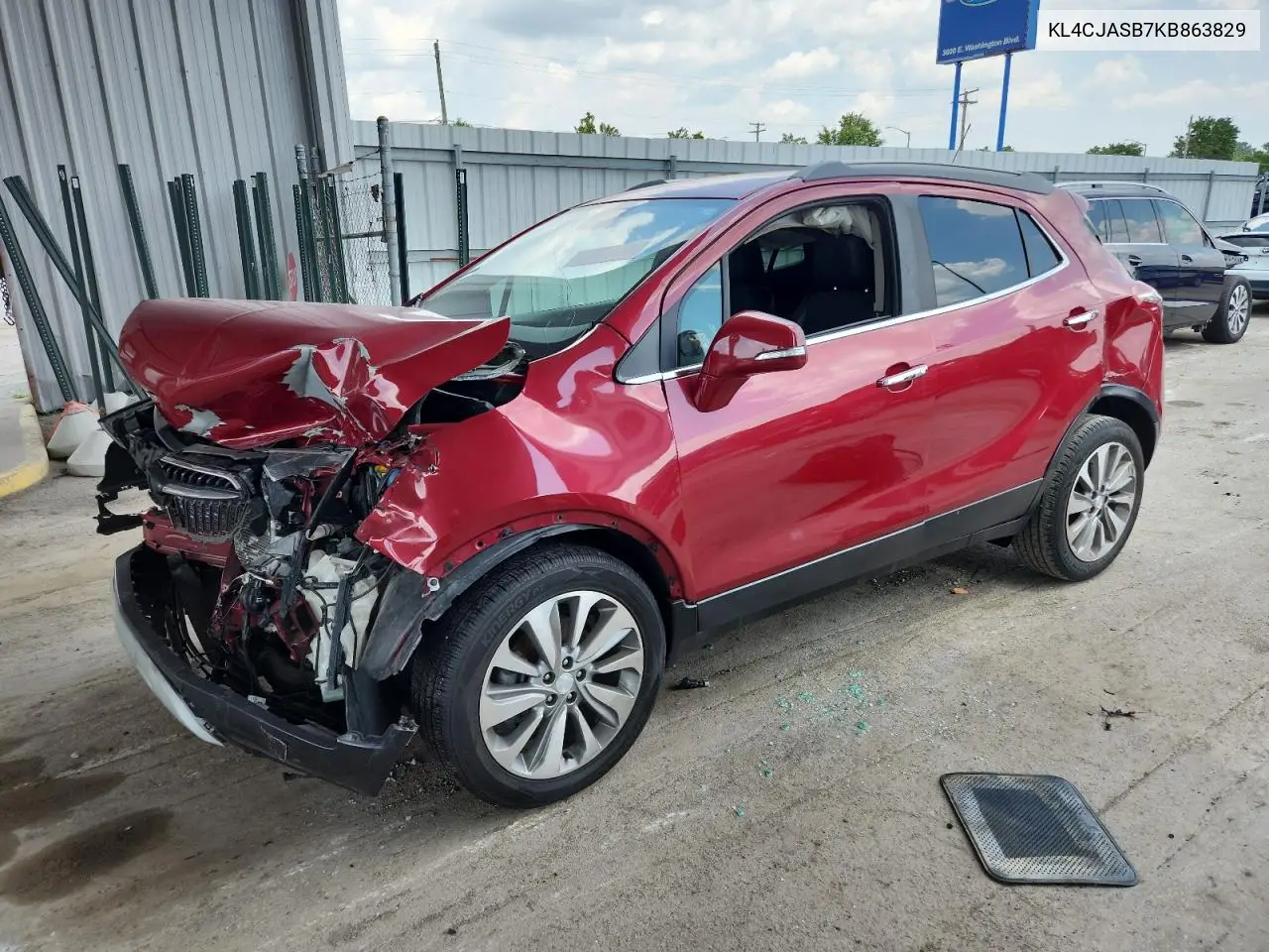 2019 Buick Encore Preferred VIN: KL4CJASB7KB863829 Lot: 62349235