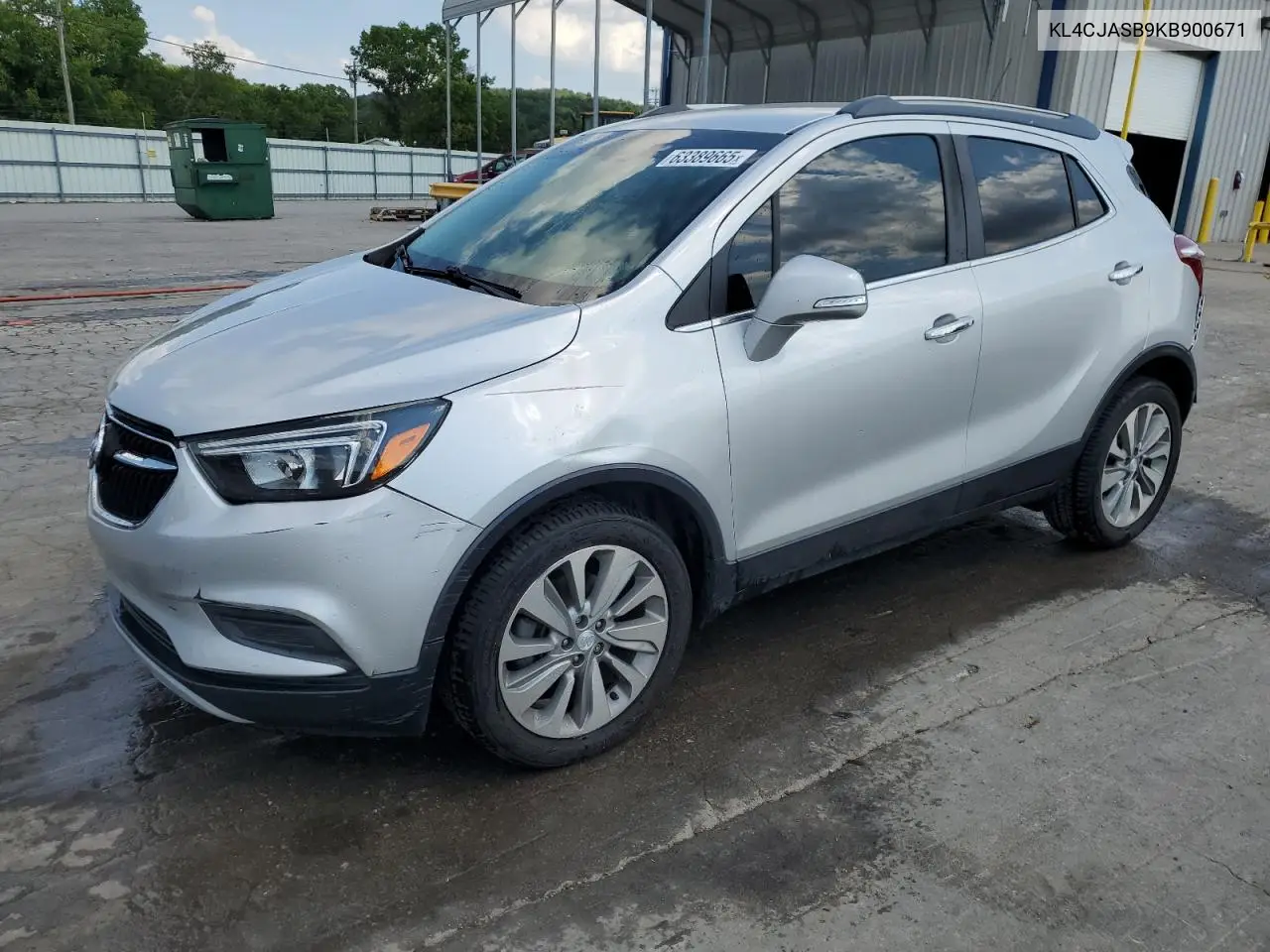 2019 Buick Encore Preferred VIN: KL4CJASB9KB900671 Lot: 63389665