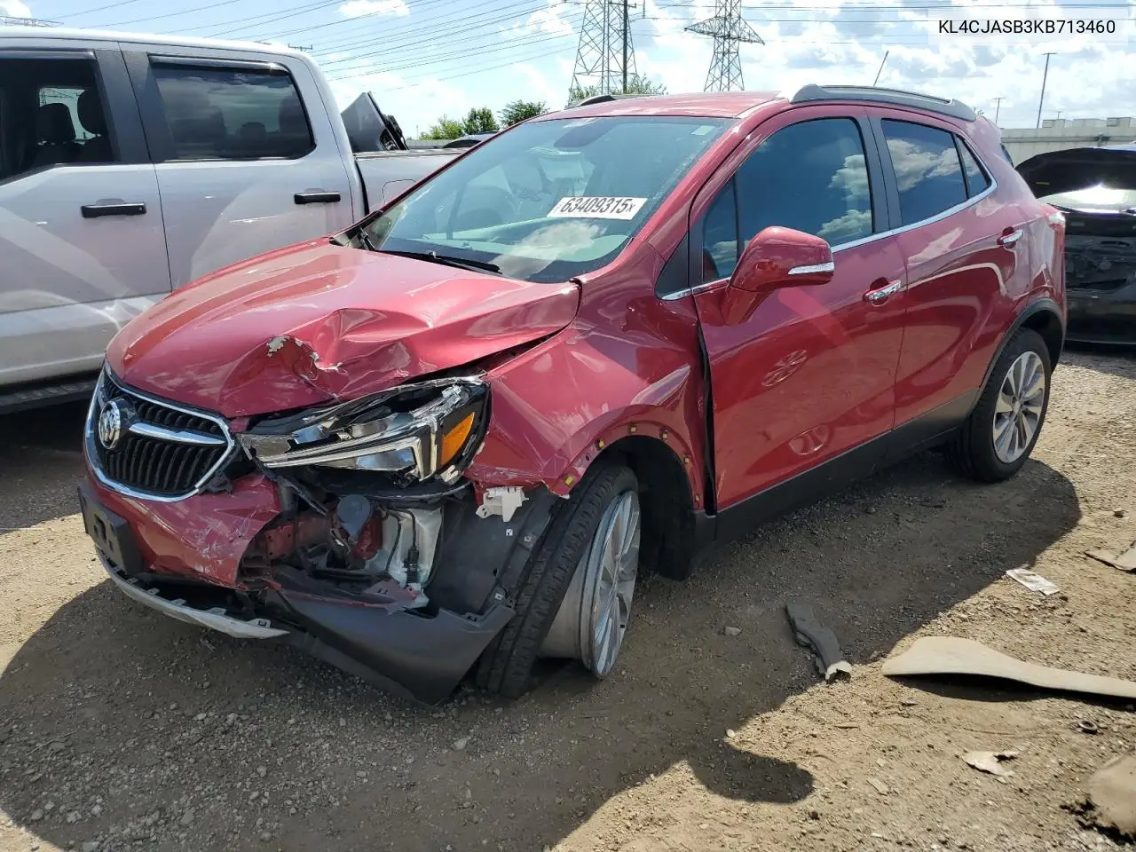 2019 Buick Encore Preferred VIN: KL4CJASB3KB713460 Lot: 63409315